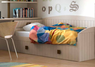 Dormitorio juvenil con cama nido fabricado en DM lacado_Muebles dlp 11
